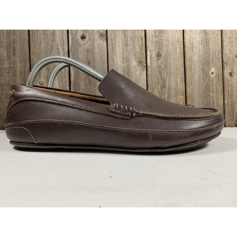 Olukai Men’s Kulana Leather Brown Loafers Shoe Size 9.5